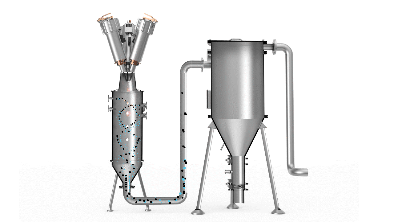 Animation of the HyPlasma reactor and carbon cyclone