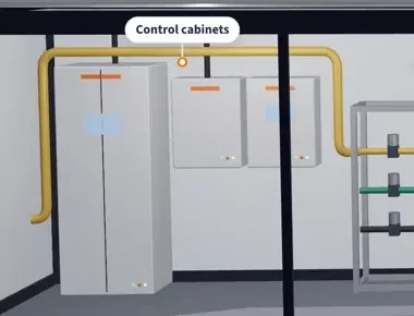 Control cabinets inside the HyPlasma unit