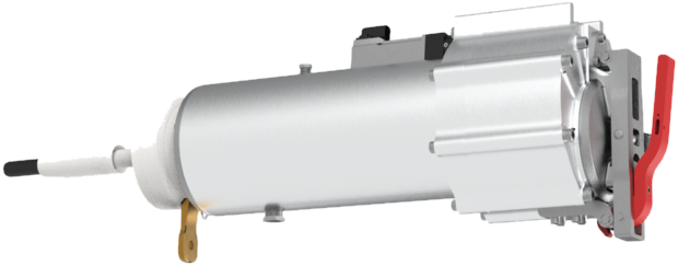 Plasma torch with automatic electrode feeding (render)