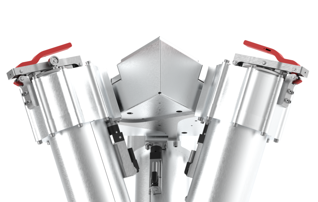 3D render of the Plenesys 100 kW three-phase plasma torch